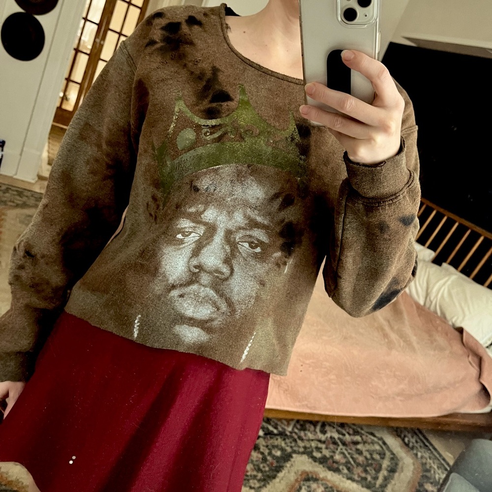 Urban Outfitters Biggie Smalls sweatshirt, distressed.